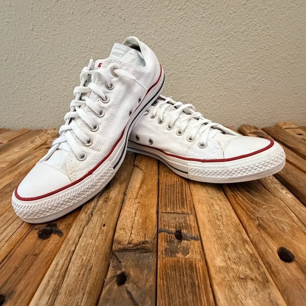 Converse Chuck Taylor All Star Low Top White Sneakers M7652 Mens 12 Womens 14